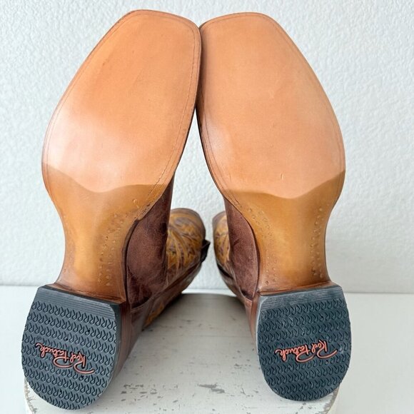 NEW Rod Patrick Mens Cowboy Boots 14.5AA Perro Loco Brown Western Square Toe - Picture 9 of 12